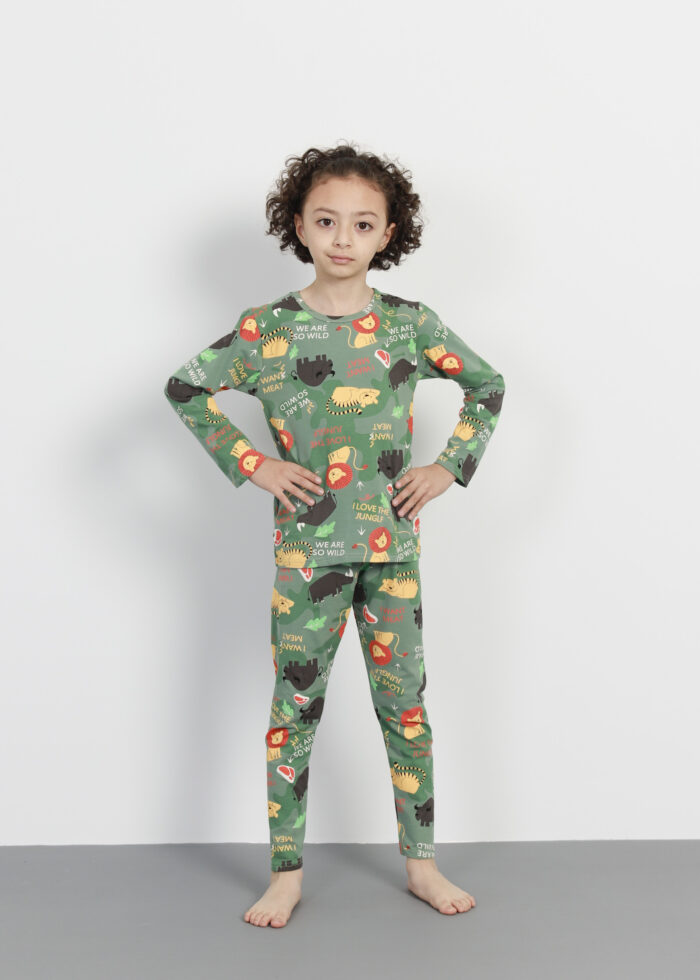 Kids Boy Animals Printed Two-Pieces Pajama - Image 2