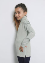Kids Girl Glittery Plain High-Neck Blouse - Image 3