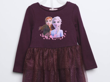 Baby Girl Elsa and Anna Printed Short Dress