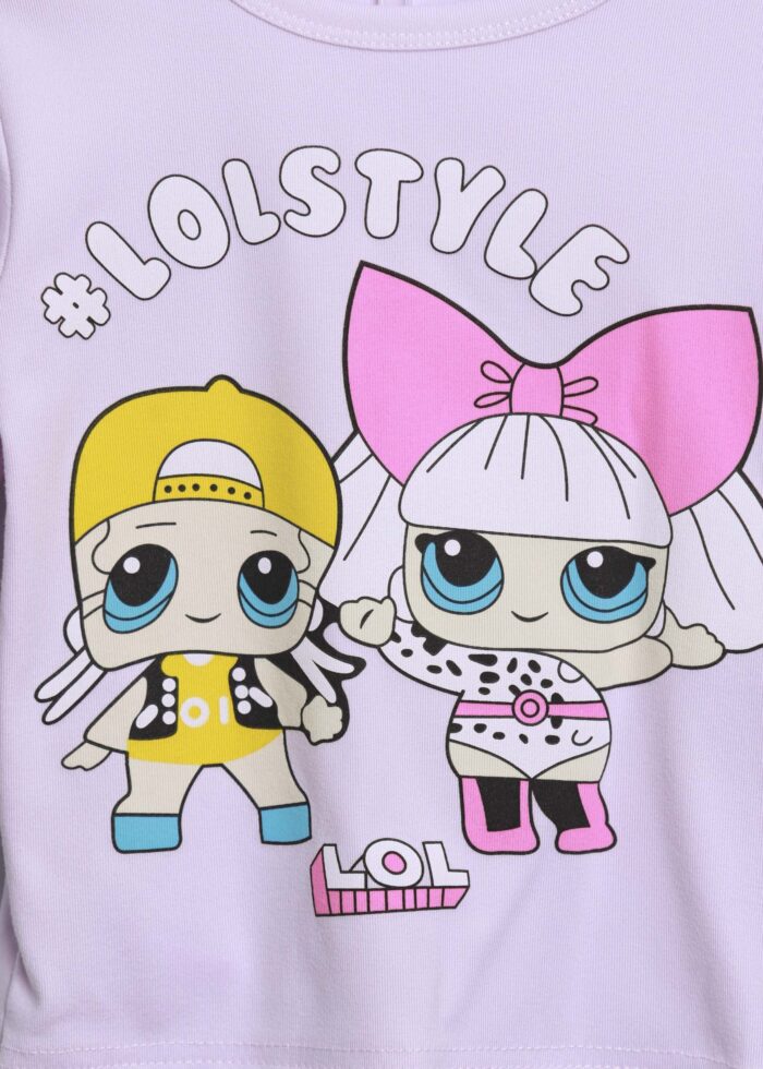 ⁦بيجامة أطفال بيبي بناتي قطعتين بطباعة “Lol Style”⁩ - الصورة ⁦2⁩