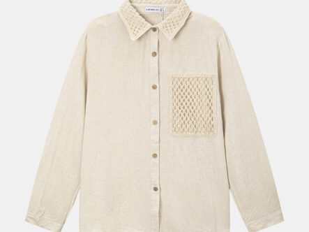 قميص نسائي بتصميم كروشيه