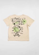 ⁦تيشيرت أطفال ولادي بطباعة سمايلي فيس⁩ - الصورة ⁦2⁩