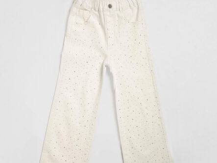 Kids Girl Strass Decor Jeans Trouser