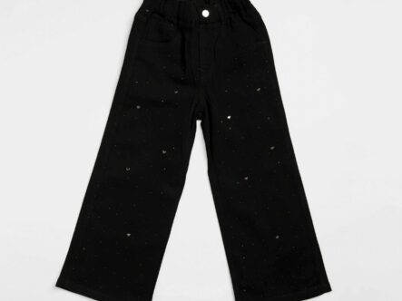 Kids Girl Strass Decor Jeans Trouser