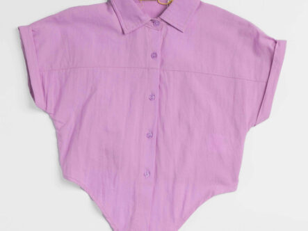 Baby Girl Plain Cropped Shirt