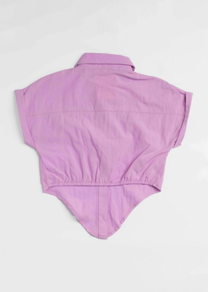 Baby Girl Plain Cropped Shirt - Image 2