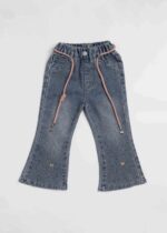 Baby Girl Strass Decor Jeans Trouser