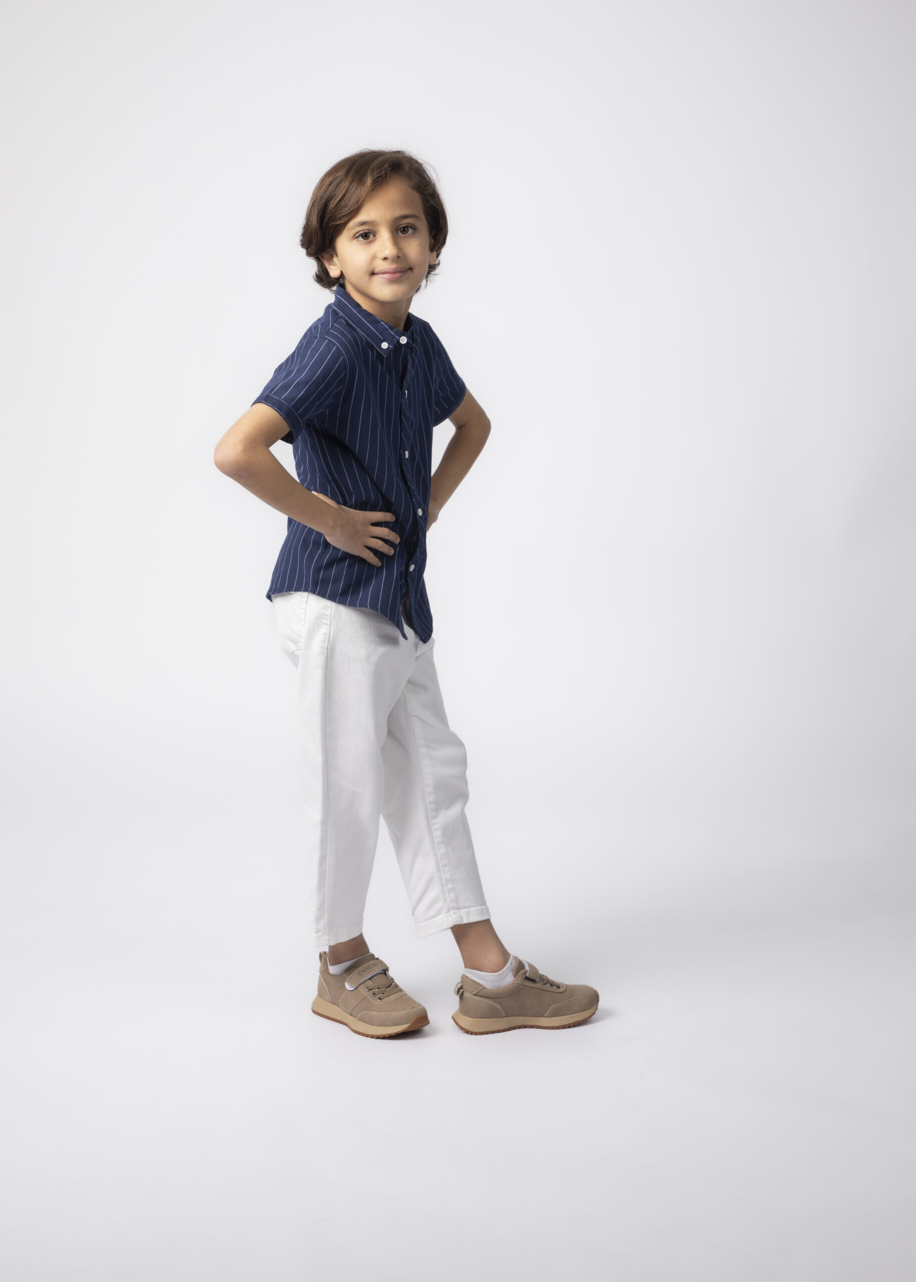 LF LS -102 قميص أطفال ولادي مخطط - الصورة 1