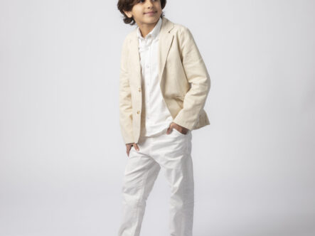 بليزر أطفال ولادي كتان سادة