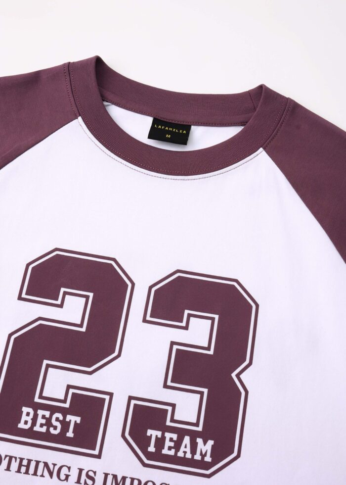 Men Color-Block "23 Best Team" Printed T-Shirt - Image 2