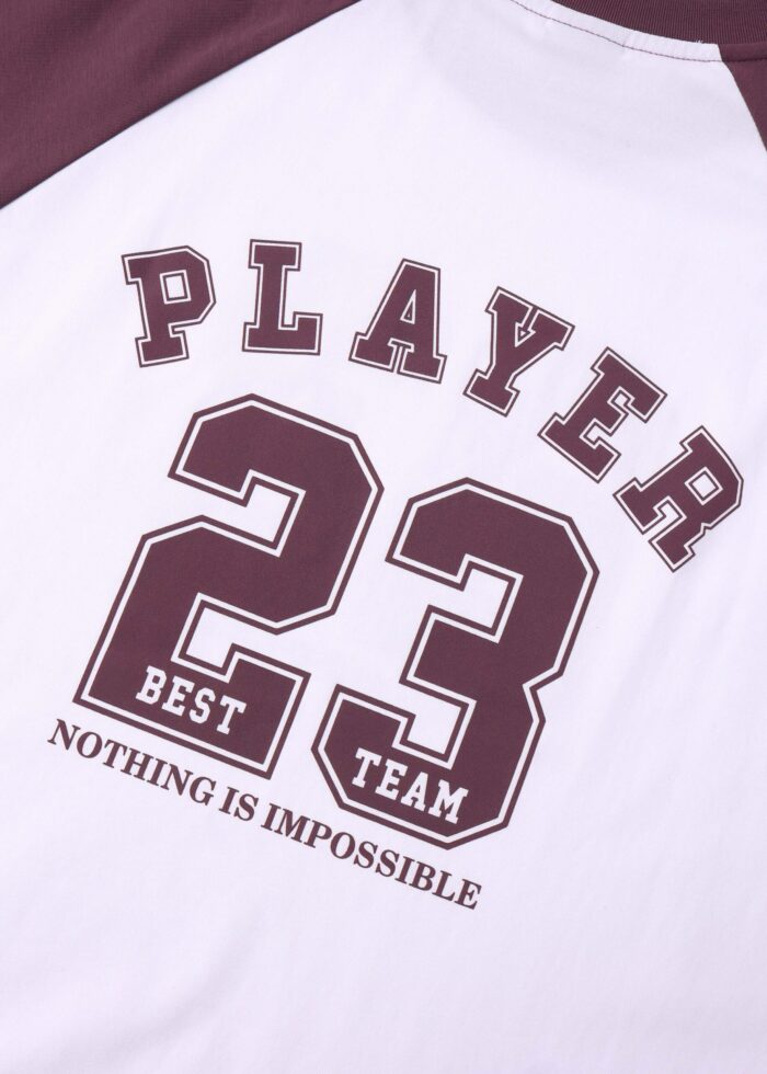 Men Color-Block "23 Best Team" Printed T-Shirt - Image 6