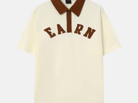 Men "Earn" Printed Polo Shirt