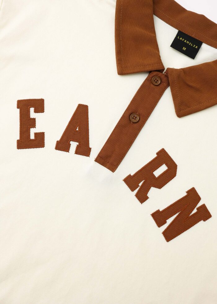 Men "Earn" Printed Polo Shirt - Image 3