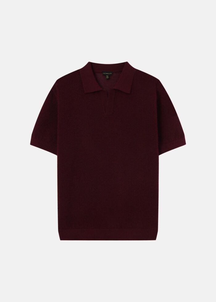 Men Knitted Patterned T-Shirt - Image 1