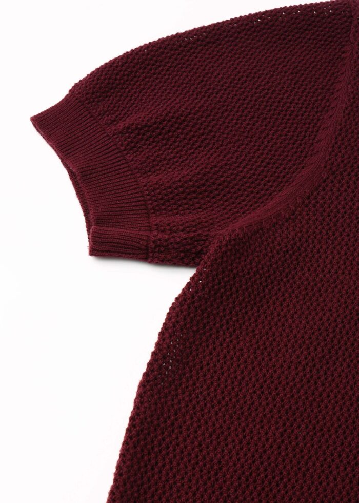 Men Knitted Patterned T-Shirt - Image 3