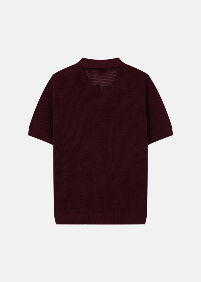 Men Knitted Patterned T-Shirt - Image 7