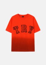 تيشيرت رجالي طباعة “Try” بتصميم الوان مصبوغة