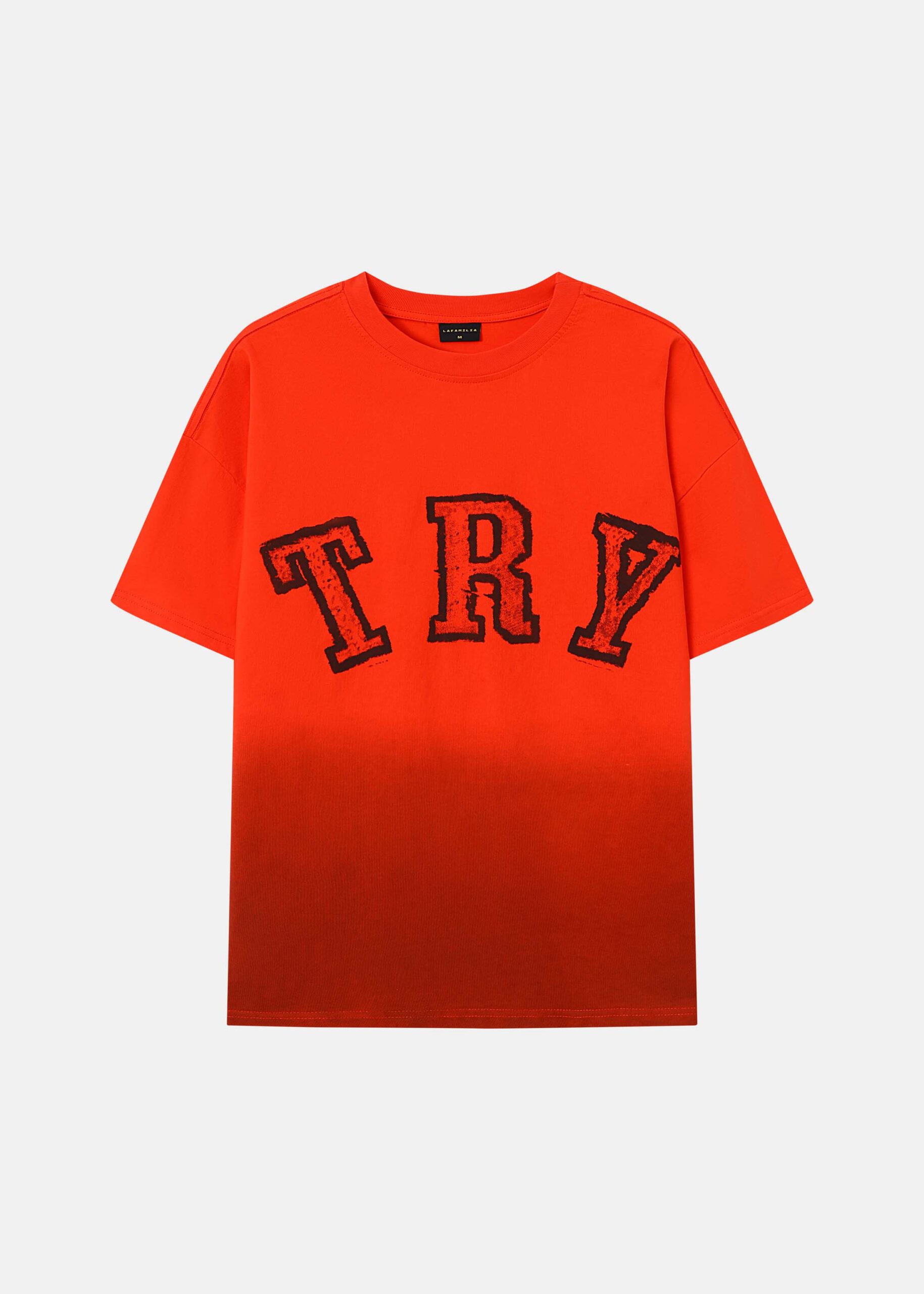 6125116015612-a تيشيرت رجالي طباعة “Try” بتصميم الوان مصبوغة - الصورة 1