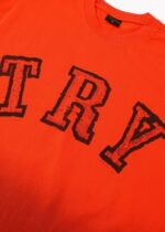 ⁦تيشيرت رجالي طباعة “Try” بتصميم الوان مصبوغة⁩ - الصورة ⁦3⁩