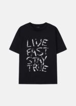 Men "Live Fast Stay True" Printed T-Shirt