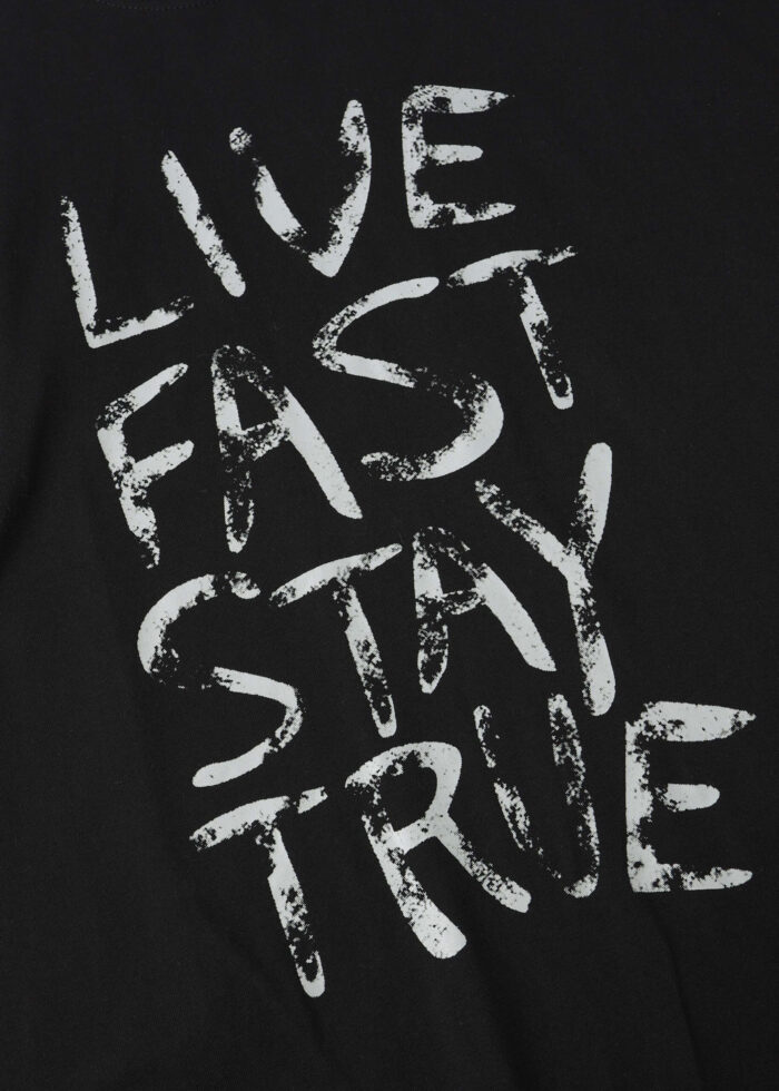 Men "Live Fast Stay True" Printed T-Shirt - Image 3
