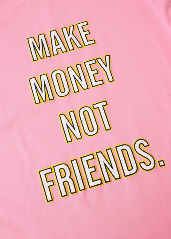 Men "Make Money Not Friends" Printed T-Shirt - Image 4