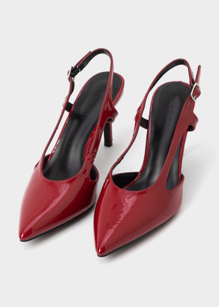 Women Patent Leather Heels Sandal - Image 2