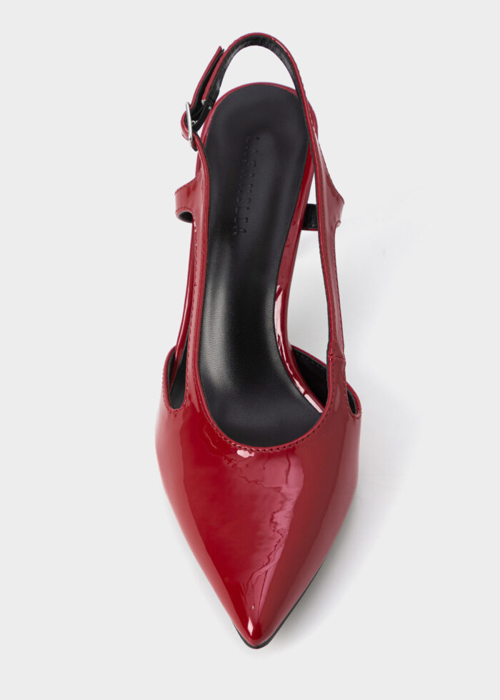 Women Patent Leather Heels Sandal - Image 3