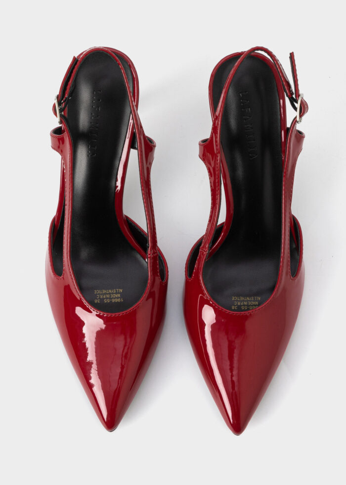 Women Patent Leather Heels Sandal - Image 4