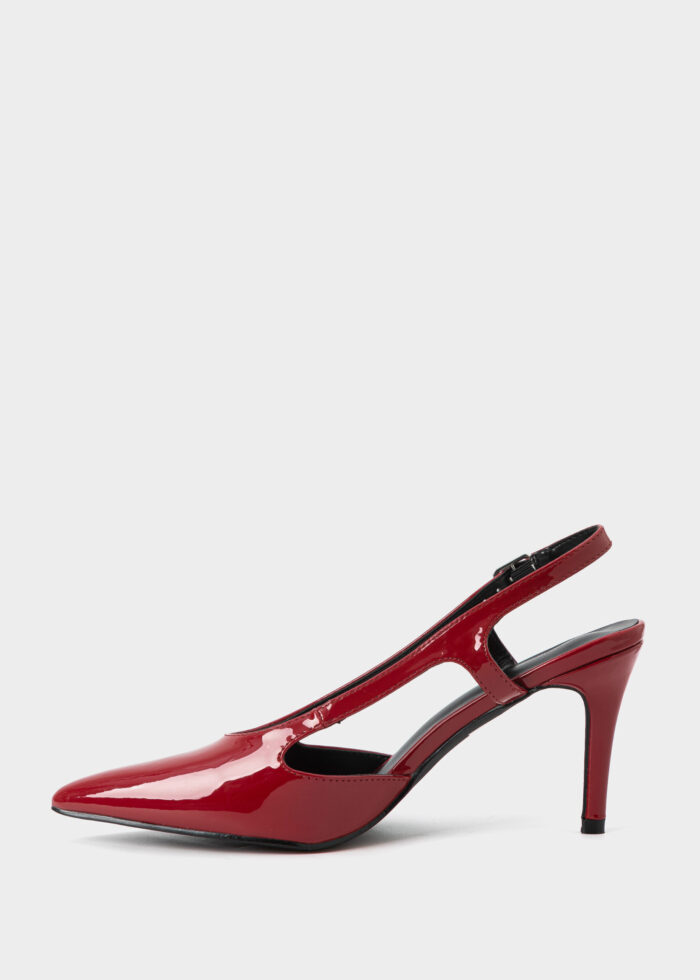 Women Patent Leather Heels Sandal - Image 5