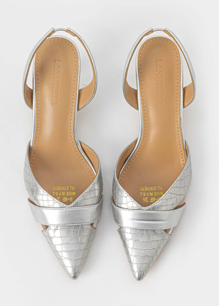 Women Patterned Leather Heels Sandal - Image 4