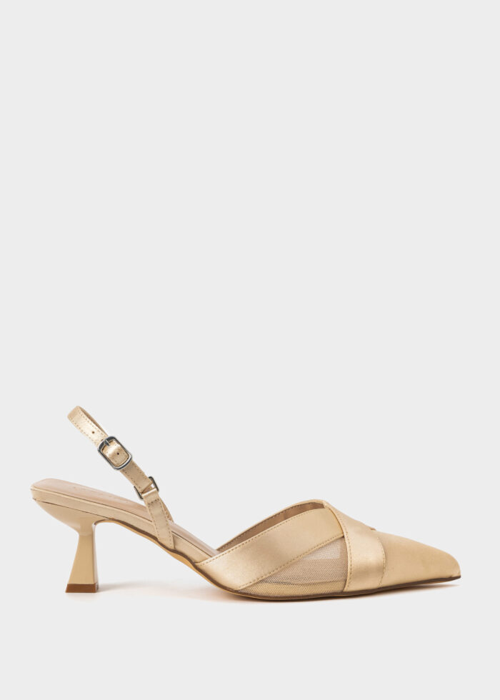 Women Satin Heels Sandal - Image 1