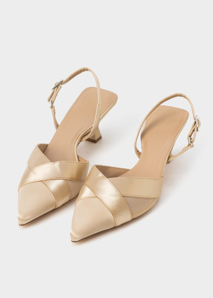 Women Satin Heels Sandal - Image 2