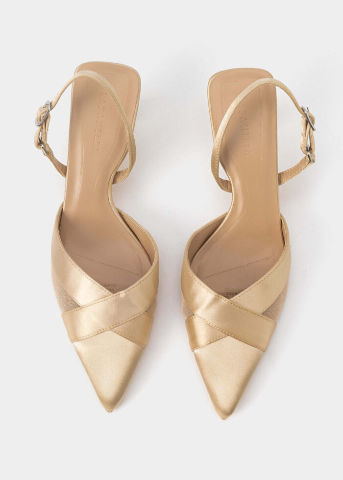 Women Satin Heels Sandal - Image 4
