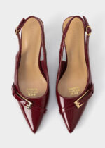 Women Patent Leather Heels Sandal - Image 4
