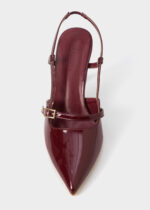 Women Patent Leather Heels Sandal - Image 3
