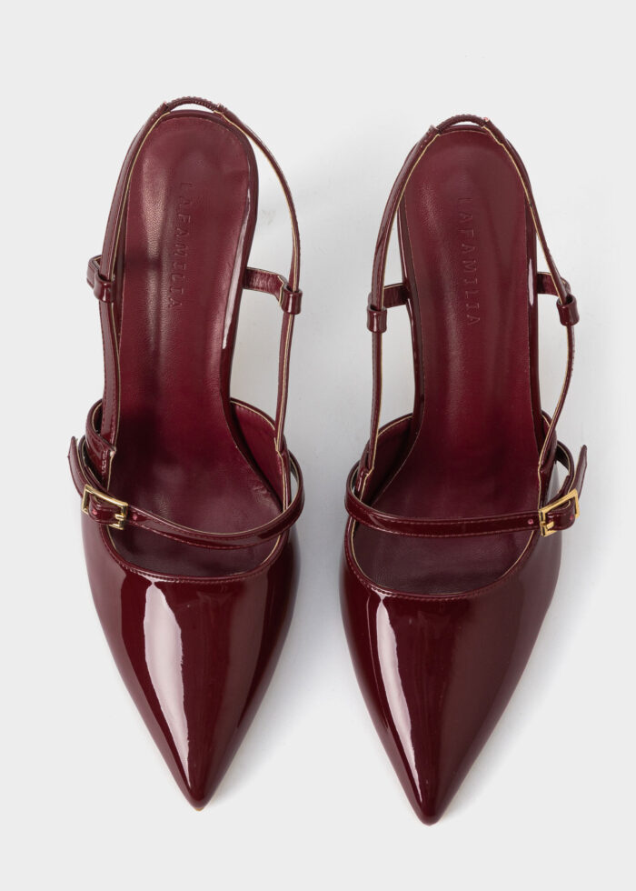 Women Patent Leather Heels Sandal - Image 4