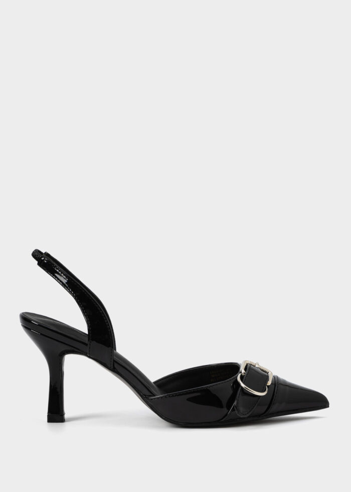 Women Patent Leather Heels Sandal - Image 1