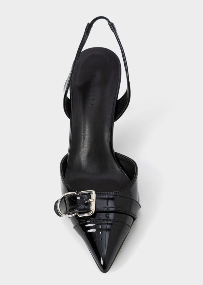 Women Patent Leather Heels Sandal - Image 3