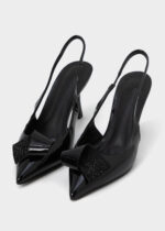 Women Patent Leather Heels Sandal - Image 2