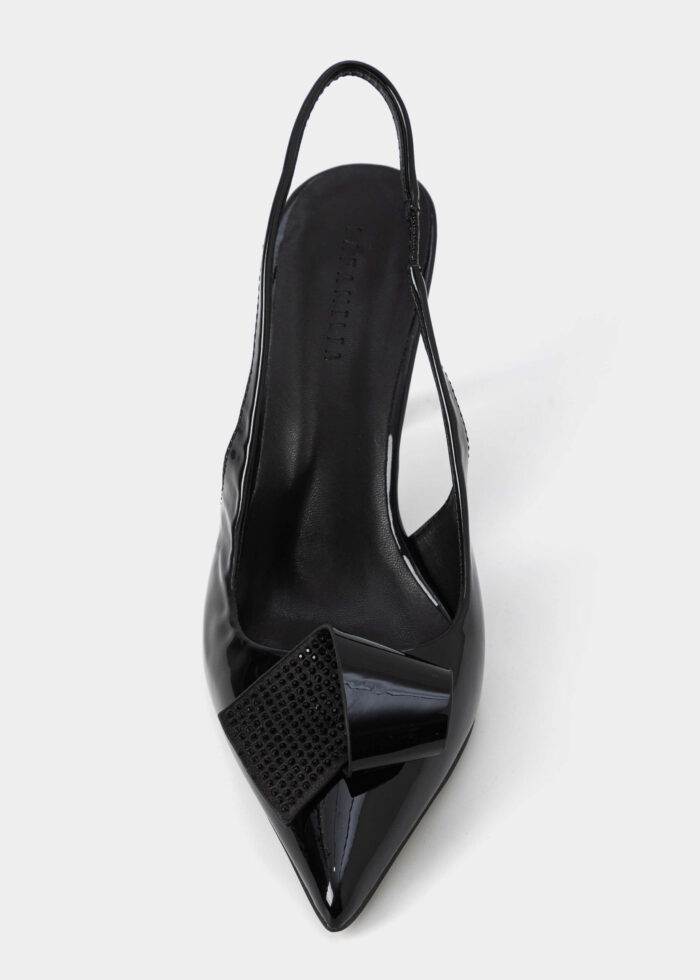 Women Patent Leather Heels Sandal - Image 3