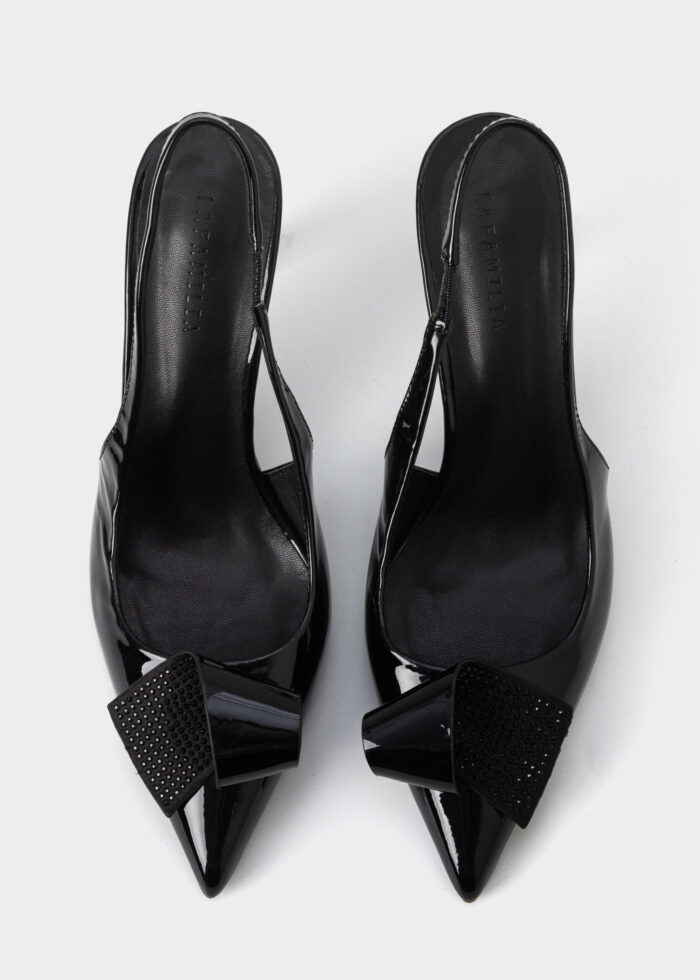 Women Patent Leather Heels Sandal - Image 4