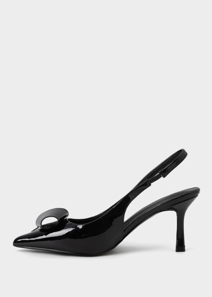 Women Patent Leather Heels Sandal - Image 5
