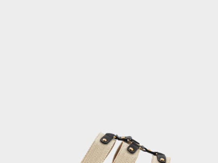 Women Fabric and Leather Slipper