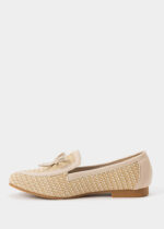 Women Straw and Leather Ballerina Shoes - Image 5
