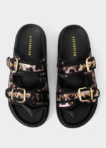 Women Leather and Fabric Slipper - Image 4