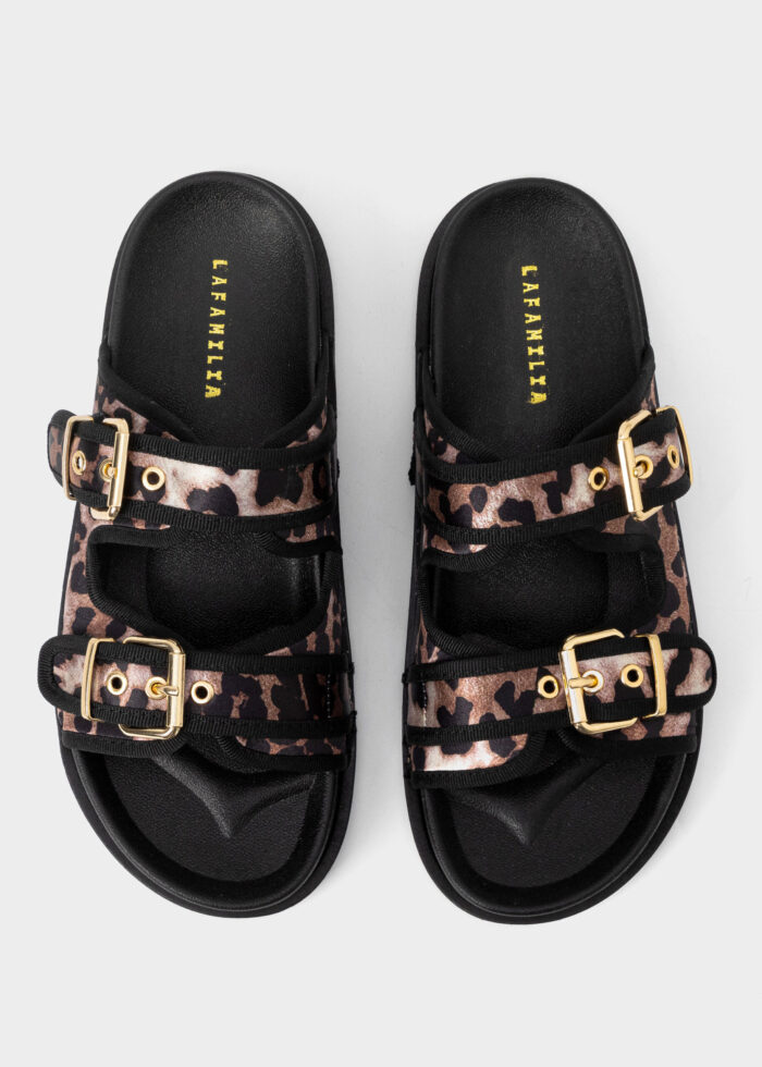 Women Leather and Fabric Slipper - Image 4