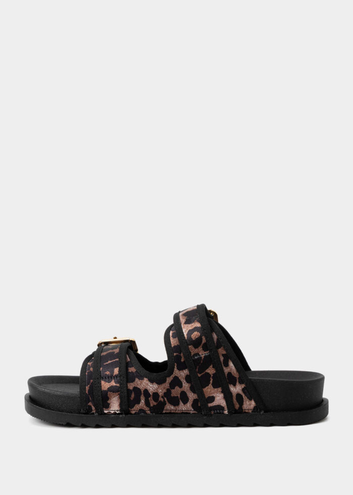 Women Leather and Fabric Slipper - Image 5