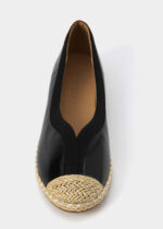 ⁦حذاء باليرينا نسائي جلد وقش⁩ - الصورة ⁦3⁩