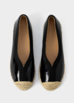 ⁦حذاء باليرينا نسائي جلد وقش⁩ - الصورة ⁦4⁩